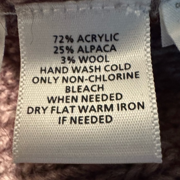 Loft Alpaca Wool Blend Sweater with shawl collar V Neck Size Small - Picture 4 of 4